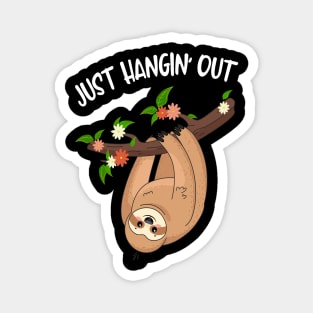 Hanging Out Funny Cute Sloth Magnet