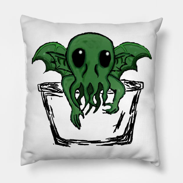 Pocket Cthulhu Pillow by Adriane Tempest