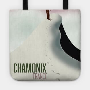 Chamonix france ski travel poster. Tote