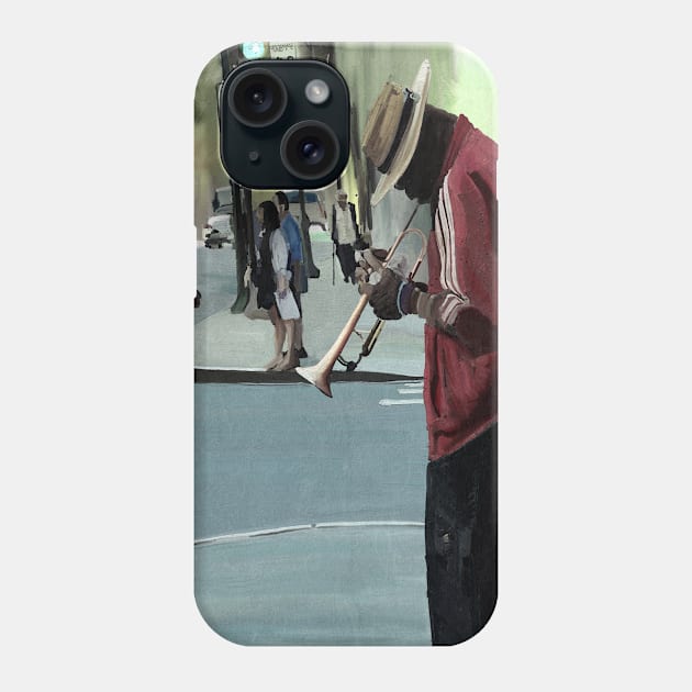 Jazzman Phone Case by UBiv Art Gallery