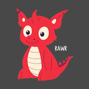 Cut Red Dragon Rawr T-Shirt