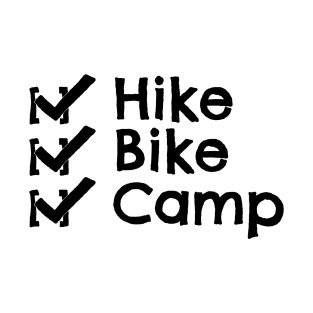 Hike Bike Camp Check T-Shirt