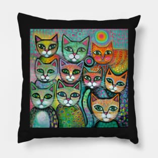 Gang of Cute Kittens Pillow