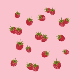 Sweet Raspberry Delight - Cute Raspberry Fruit Design for Food Lovers T-Shirt