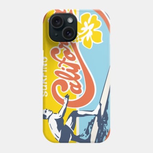 Surfing California Waves riders Phone Case