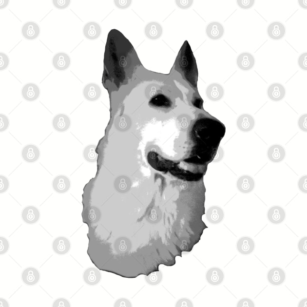 White German Shepherd Swiss Shepherd by DesignFunk