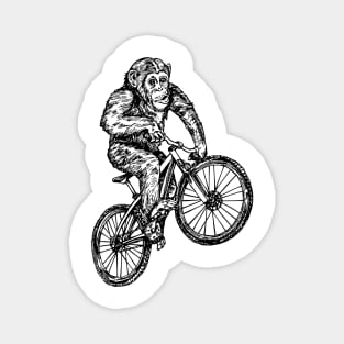 SEEMBO Chimpanzee Cycling Bicycle Bicycling Biking Riding Bike Magnet