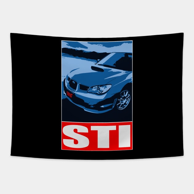 Subaru STI - 2 Tapestry by 5thmonkey