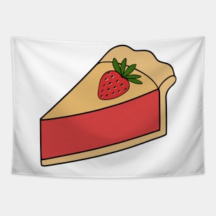 SUMMERTIME Slice Of Strawberry Pie Dessert Lover - Cute Food Art Tapestry