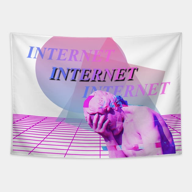 The Internet Was A Mistake-Vaporwave Tapestry by valival