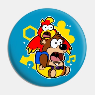 Bear and Bird Duo Pin