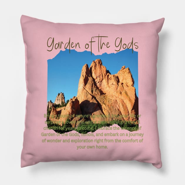 Garden of the gods, Illinois Pillow by TeeText