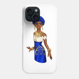 Black is Beautiful - Niger African Melanin Girl in traditional outfit Phone Case