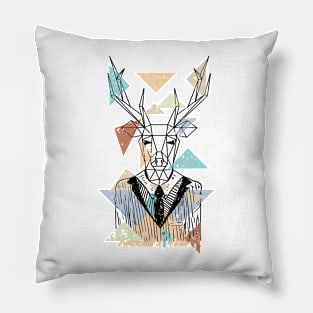 Geometric Deer Pillow