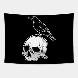 Raven and Skull Tapestry