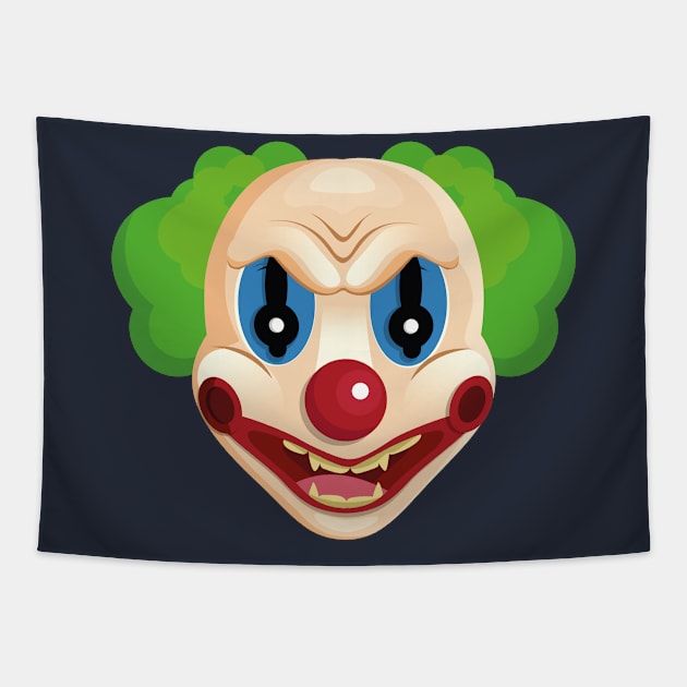 Scary Clown Tapestry by Mako Design 