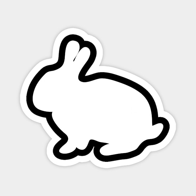 rabbit, white silhouette of a rabbit, Easter bunny Magnet by BK55