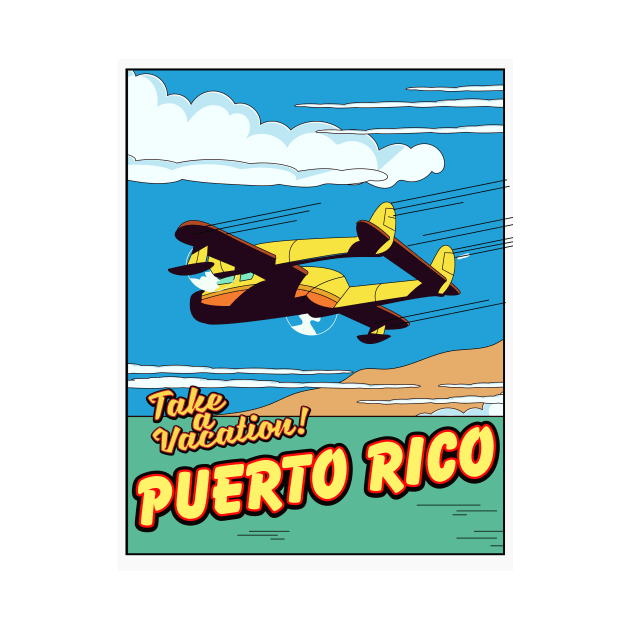 Puerto Rico travel poster by nickemporium1