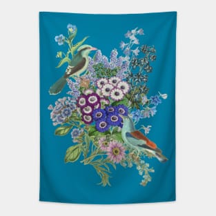 Turquoise Birds Tapestry