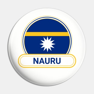 Nauru Country Badge - Nauru Flag Pin