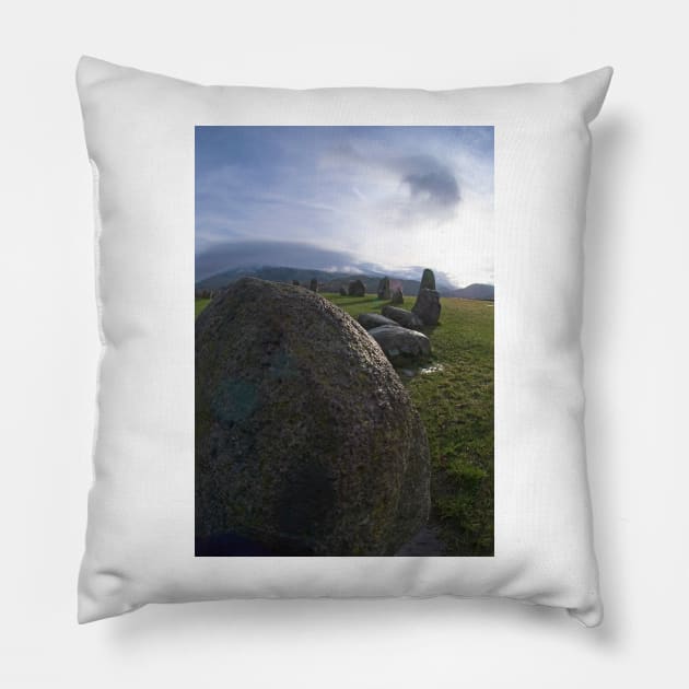 Castlerigg Stone Circle, UK (3) Pillow by Avalinart