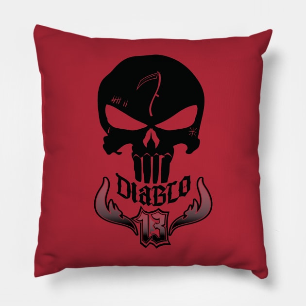 Diablo tattoo 1 Pillow by Rubtox