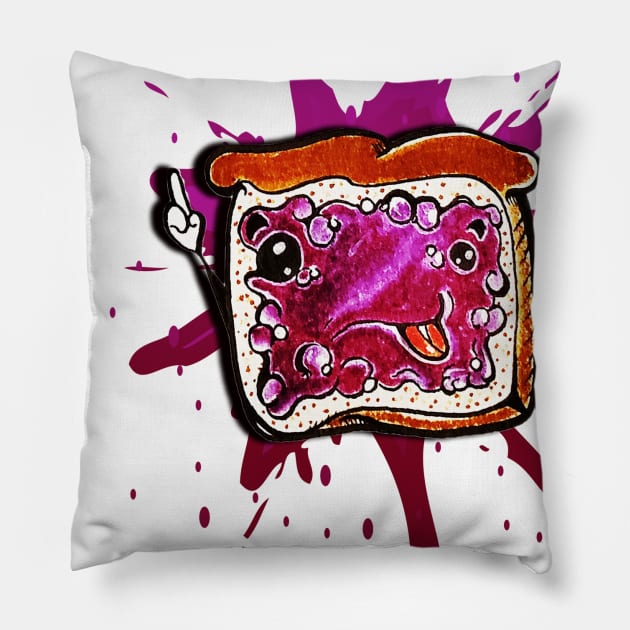 Jelly Jam Splash Pillow by Levys Artistry