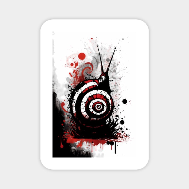 Snail Ink Painting Magnet by TortillaChief