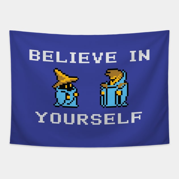 Believe In Yourself Original Black Mage Black Wizard Version Tapestry by inotyler