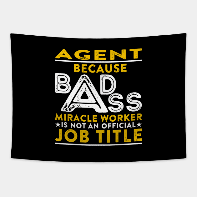 Agent Badass Miracle Worker Tapestry by RetroWave