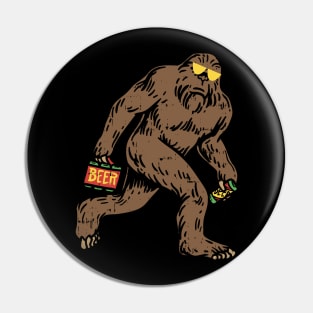 Funny Beer Tshirts I bigfoot yeti hangover gift Pin