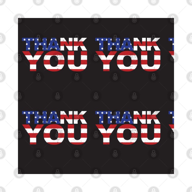 Thank You American Flag by Sandra Hutter Designs