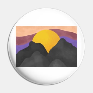 Mountain Sunset Pin