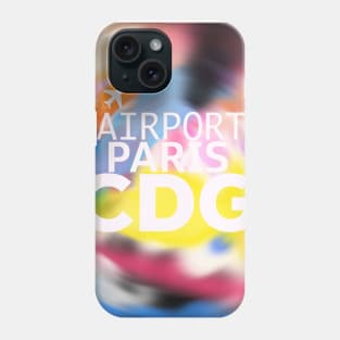 Airport code CDG Paris street area Phone Case