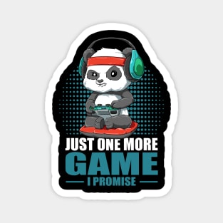 Funny Panda Gaming Gamer Just One more Game Magnet