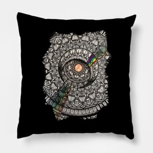 Rainbow mandala Pillow