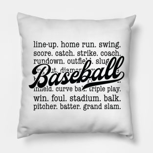 Baseball Retro Funny Quote Hilarious Sayings Humor Pillow