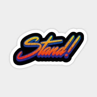 Stand Typography Font Vector Magnet