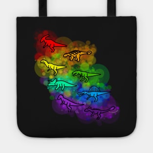 Rainbow Dinosaurs Tote