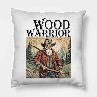 Wood Warrior Lumberjack Pillow