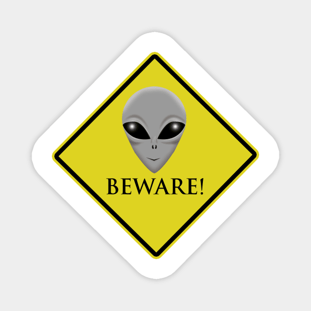 Beware of Greys Magnet by Wickedcartoons