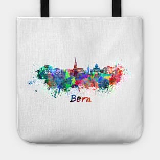 Bern skyline in watercolor Tote