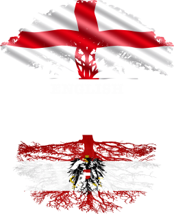 English Grown With Austrian Roots - Gift for Austrian With Roots From Austria Magnet