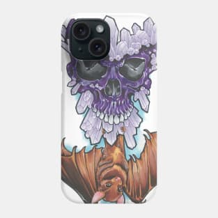 Purple Crystal Skull Phone Case