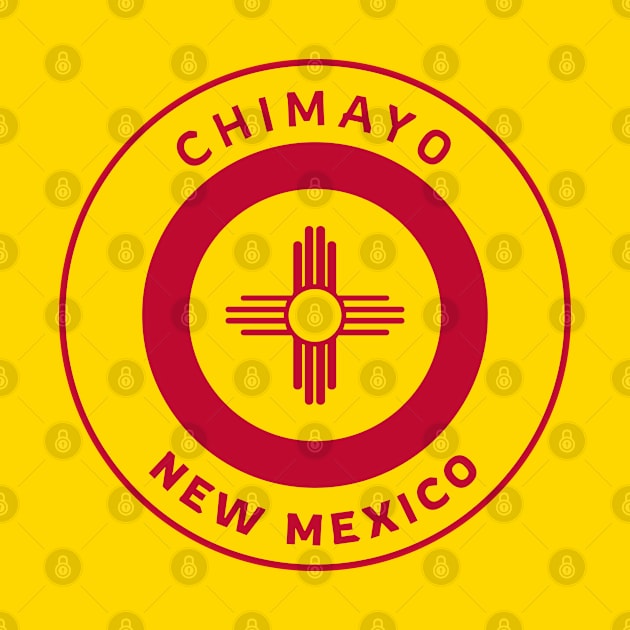 Chimayo New Mexico Zia Flag Bullseye by Go With Tammy