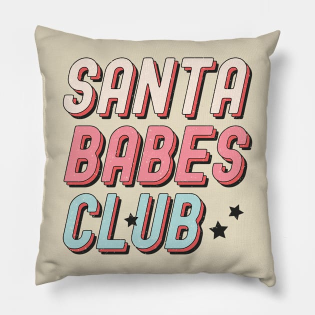 Santa Babes Club Pillow by Asilynn