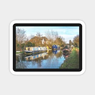 Narrowboats At Aldermaston Magnet