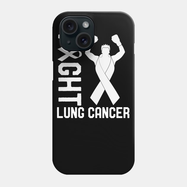 Fight Lung Cancer Awareness Month Ribbon Survivor Fighter Phone Case by mrsmitful01