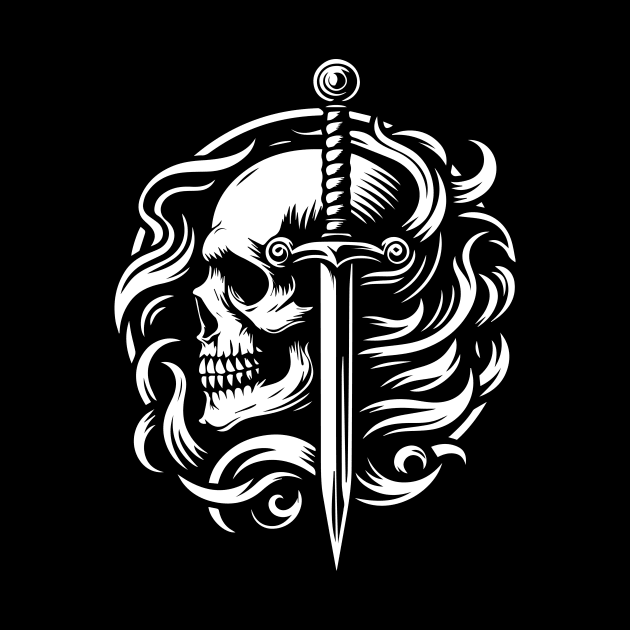 skull and sword by lkn