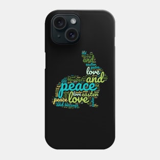 Easter bunny, word cloud Phone Case